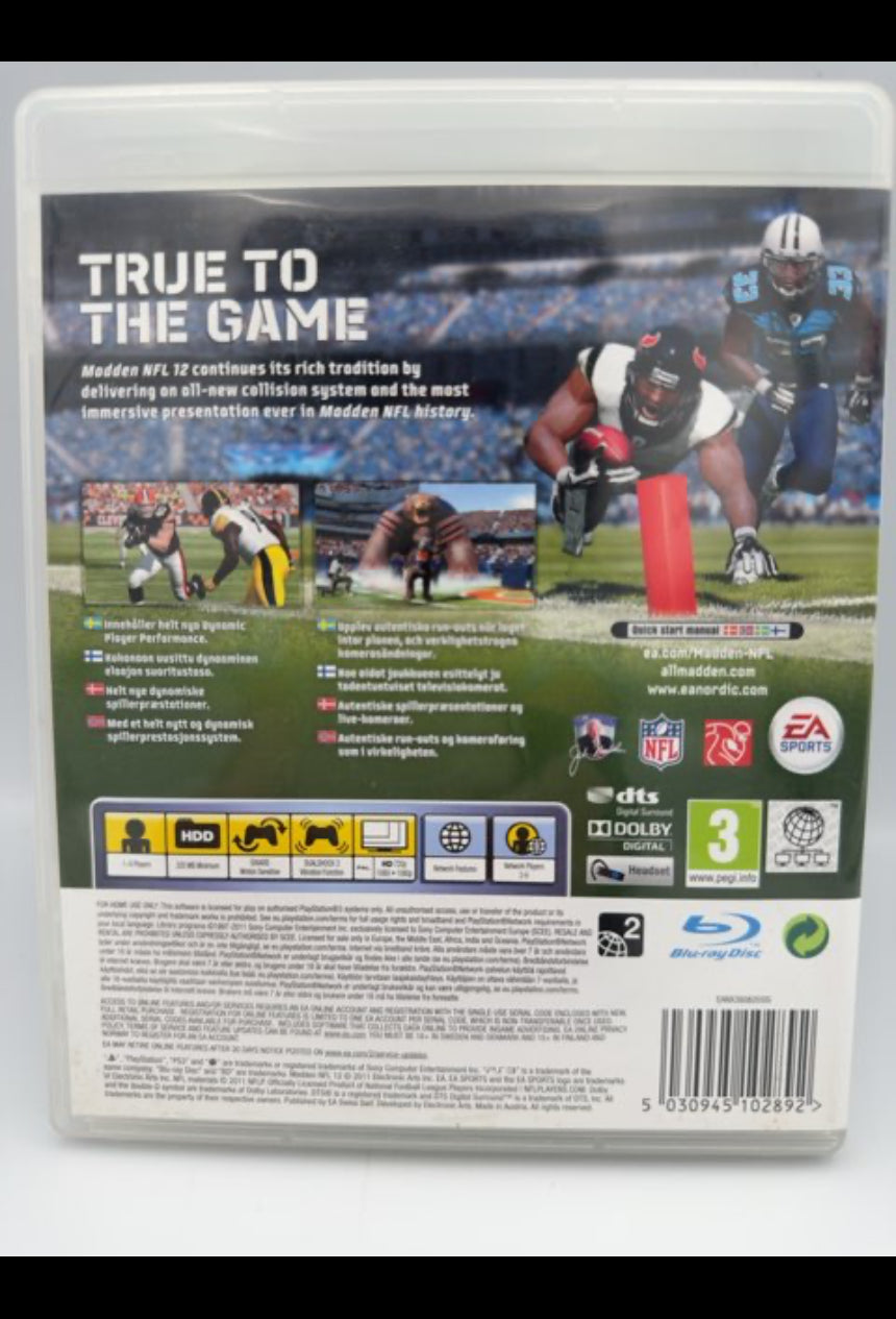 Spil - PS3 Madden (NFL) 12